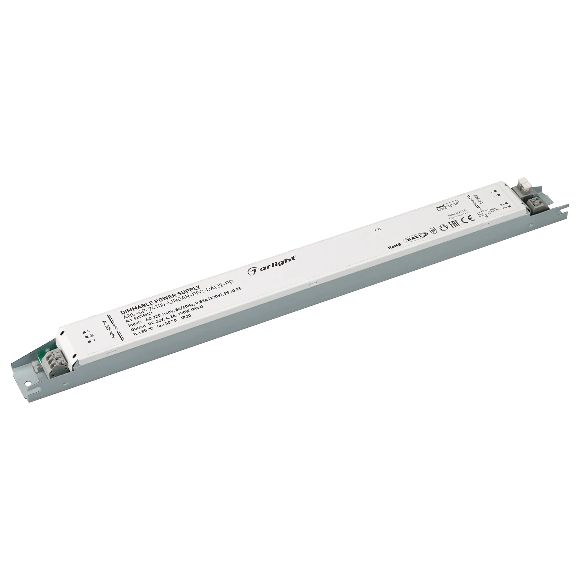 Блок питания ARV-SP-24100-LINEAR-PFC-DALI2-PD (24V, 4.2A, 100W) (Arlight, IP20 Металл, 5 лет) - изображение товара
