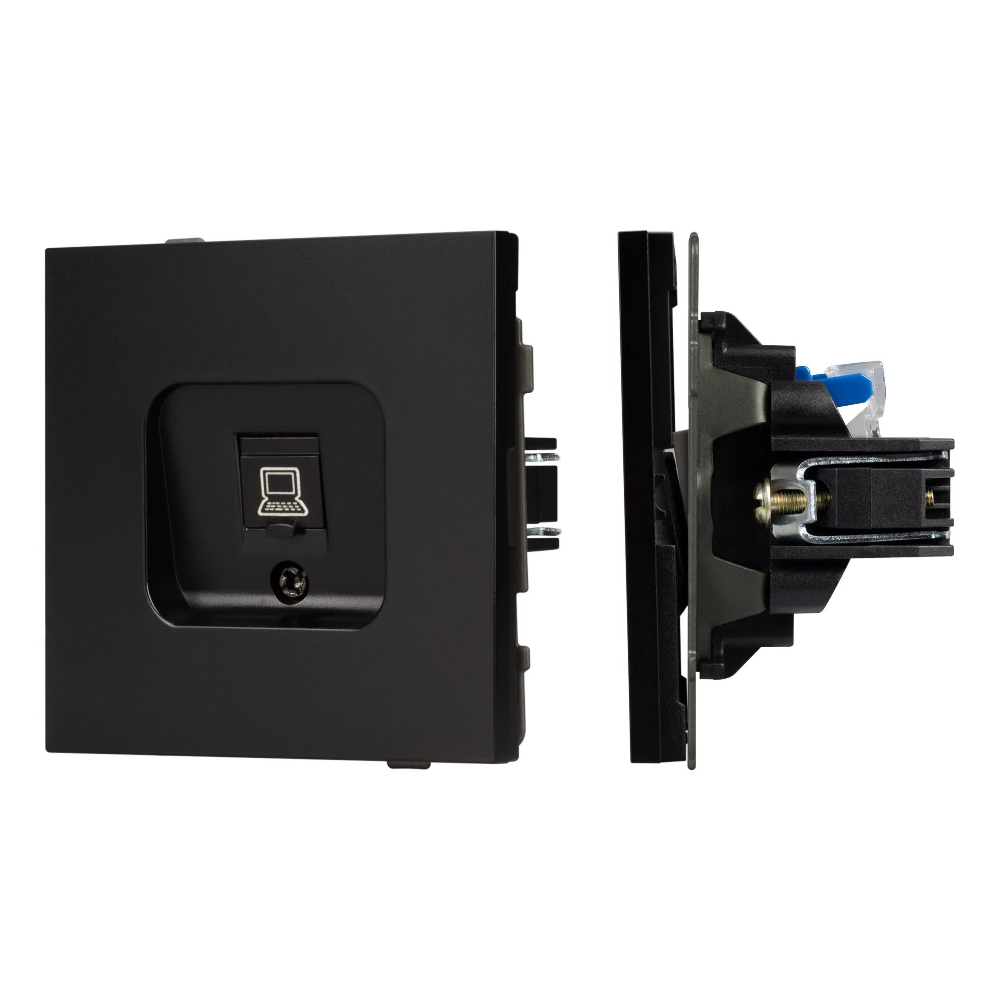 Механизм компьютерной розетки SCT-TENDO-MPC1-PL-BK (RJ-45, CAT6) (Arlight, -) - изображение товара