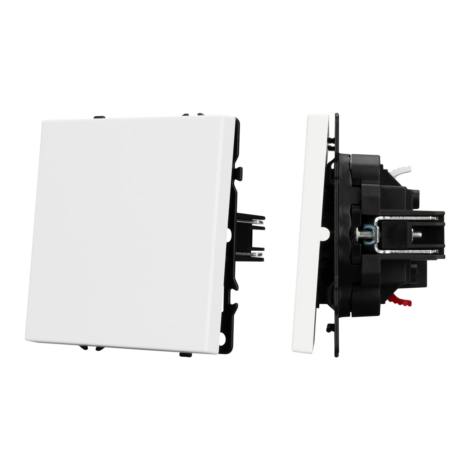 Механизм выключателя одноклавишный проходной SWT-NOBE-MKP1-SFPL-WH (230V, 10A) (Arlight, -)