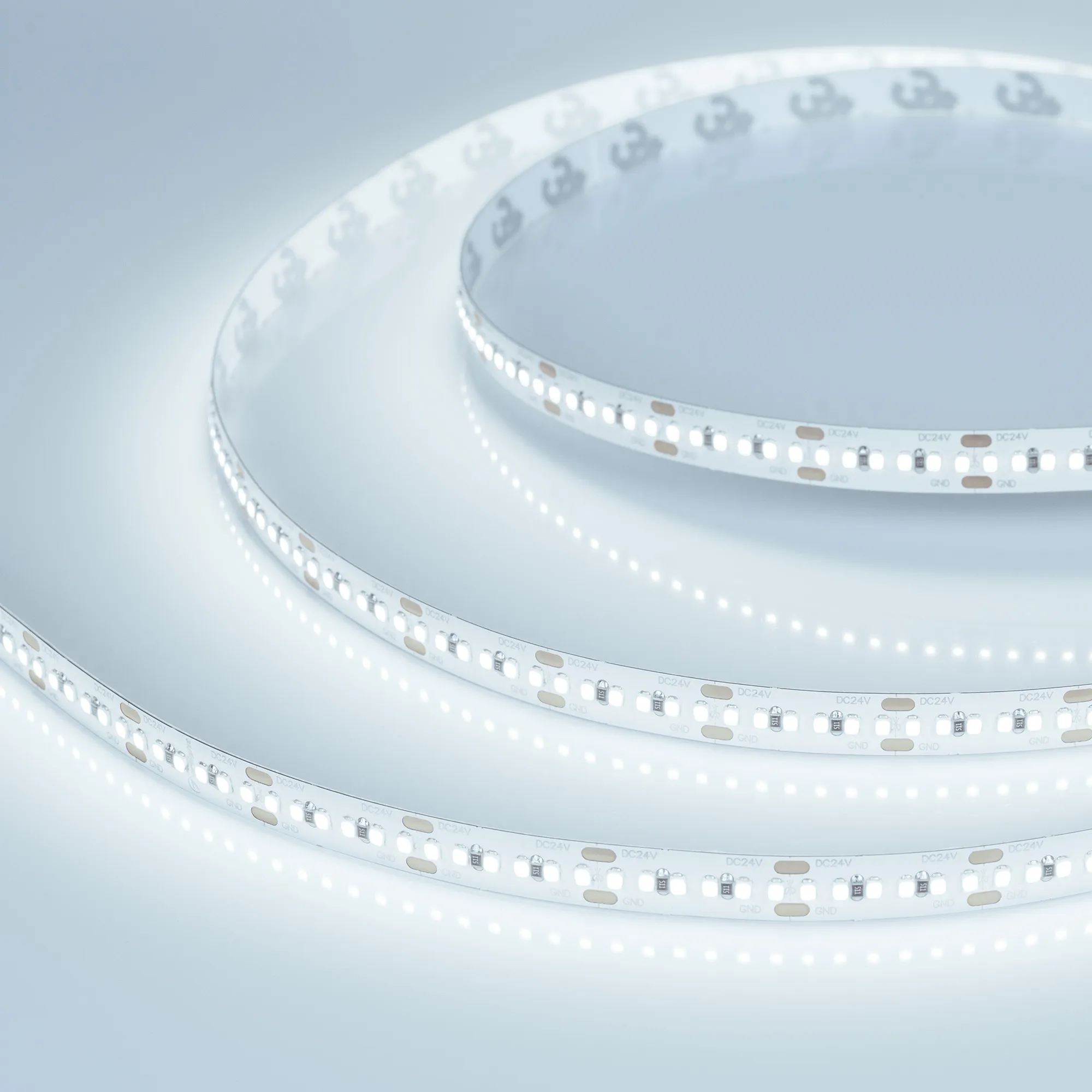 Лента светодиодная MICROLED-M300-8mm 24V Cool 8K (8 W/m, IP20, 2216, 5m) (Arlight, 8 Вт/м, IP20) - изображение товара