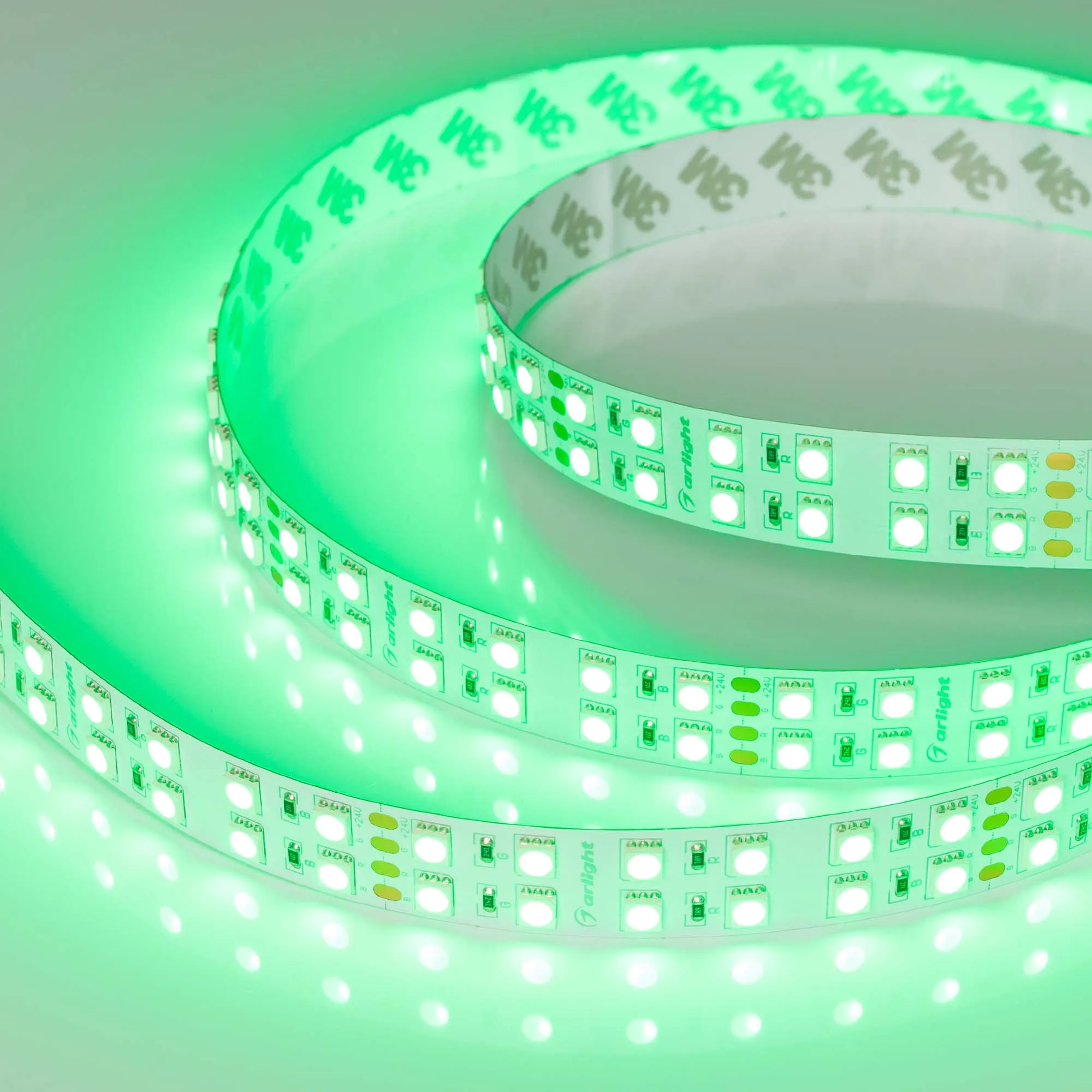 Лента светодиодная RT-B144-19mm 24V RGB (34.4 W/m, IP20, 5060, 5m) (Arlight, Открытый) - изображение товара