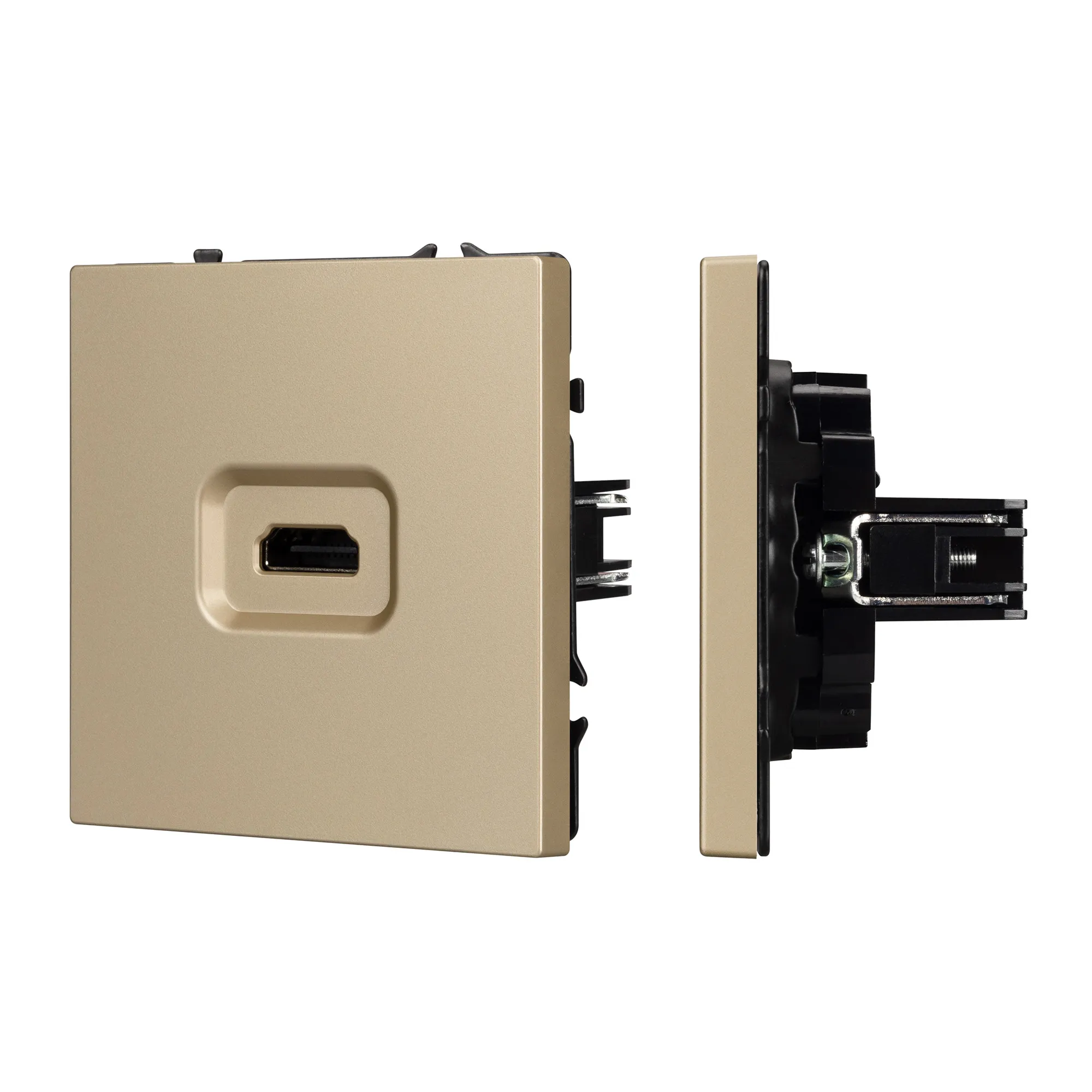 Механизм HDMI розетки SCT-NOBE-MHD1-SFPL-GD (Arlight, Золотой песок) - изображение товара